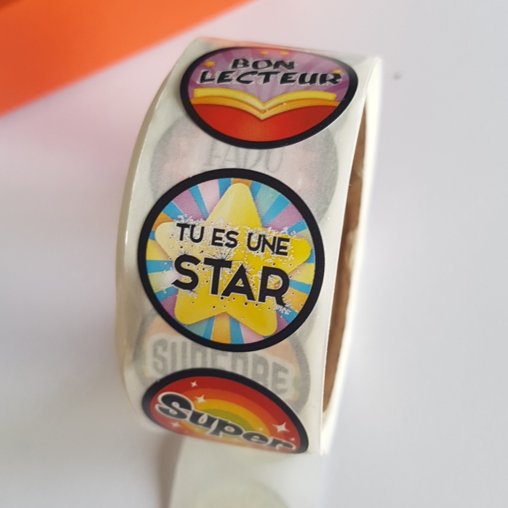200 autocollants français professeurs parents